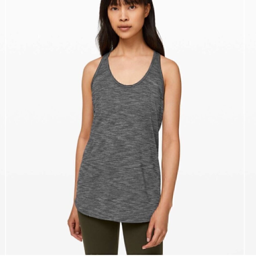 Lululemon Women's Essential Tank Heathered Black Size 4